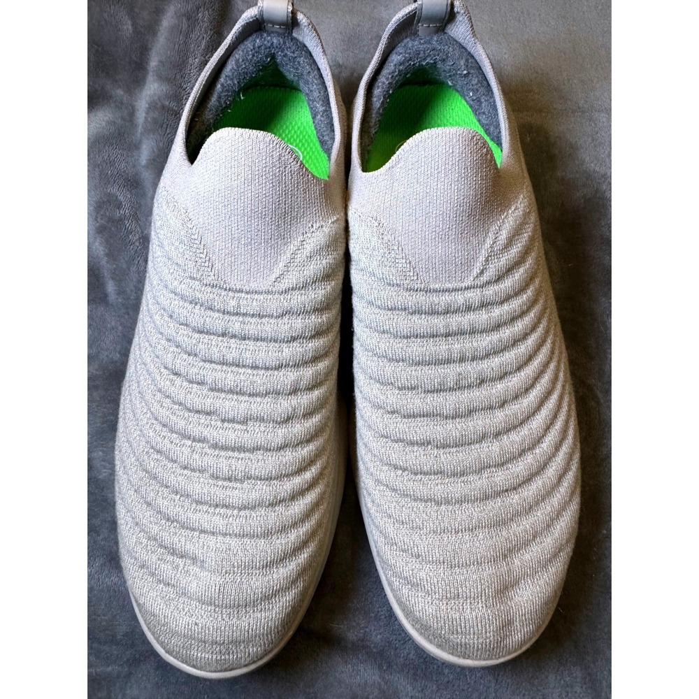 Allbirds Runner NZ Slip On Mens 10.5 Grey Knit Sneakers Dr Scholls Insoles